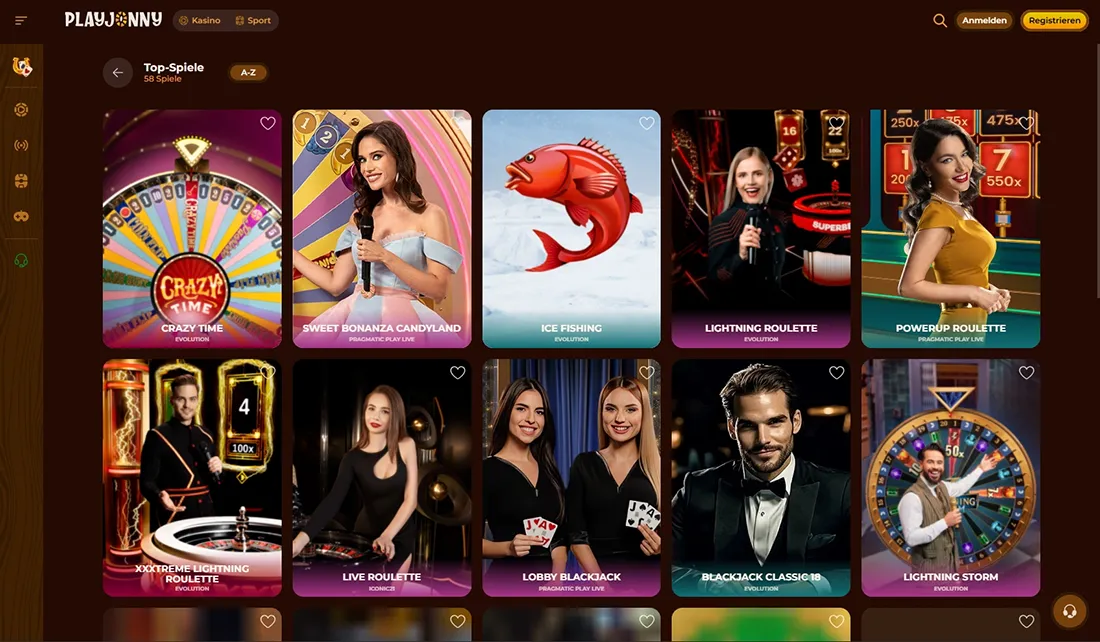 PlayJonny Casino Live-Casino